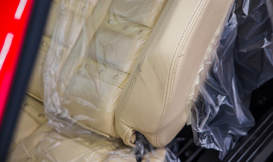 До — загрязнённый салон